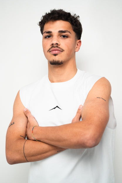 DOYU SLEEVELESS SHIRT WHITE MOUNTAIN