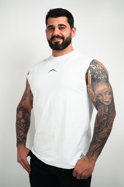 DOYU SLEEVELESS SHIRT WHITE MOUNTAIN