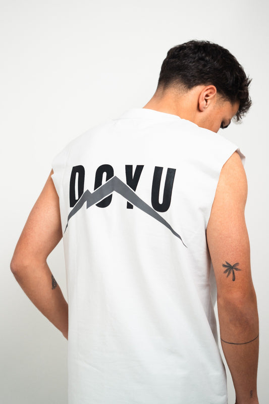 DOYU SLEEVELESS SHIRT WHITE MOUNTAIN