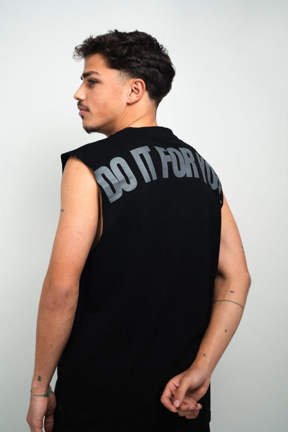 DOYU SLEEVELESS SHIRT BLACK